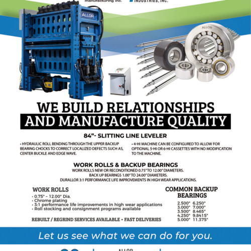 Allor Manufacturing ad highlighting levelers