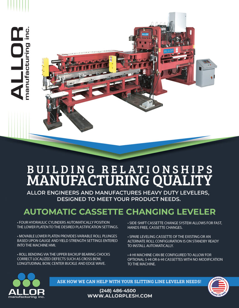 Metal Center News Ad - February 2022 - Allor Manufacturing